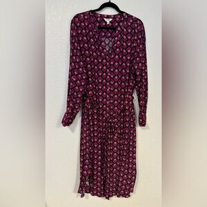 Terra & Sky Long Sleeve Dress - Pink and Black